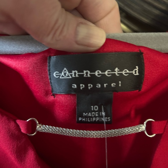 Connected Apparel Red Midi Dress - Picture 3 of 6